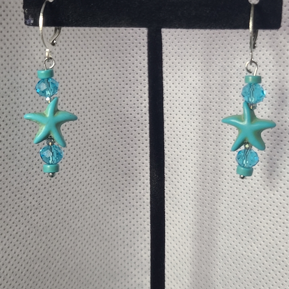 🐰Blue Starfish Dangle Earrings